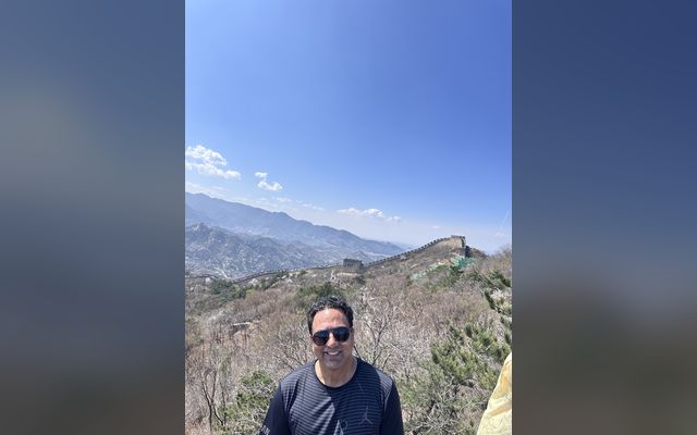 Saif Rehman on the Great Wall of China
